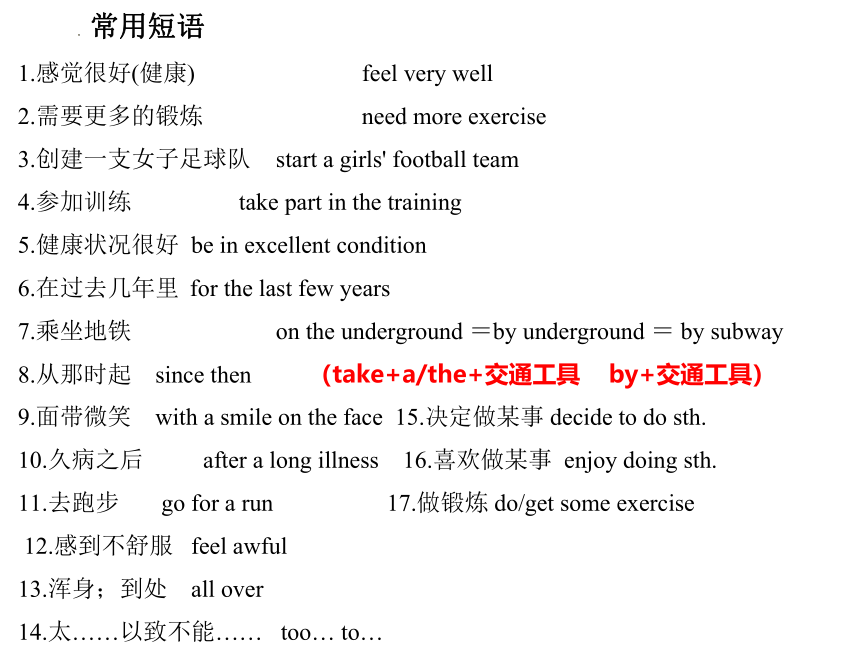 Module 4  Unit 2 We have played football for a year now复习课件(共36张PPT)2022-2023学年外研版英语八年级下册