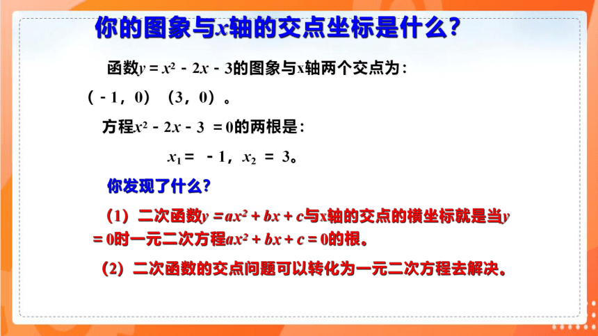 2.5二次函数与一元二次方程  课件（共30张PPT）