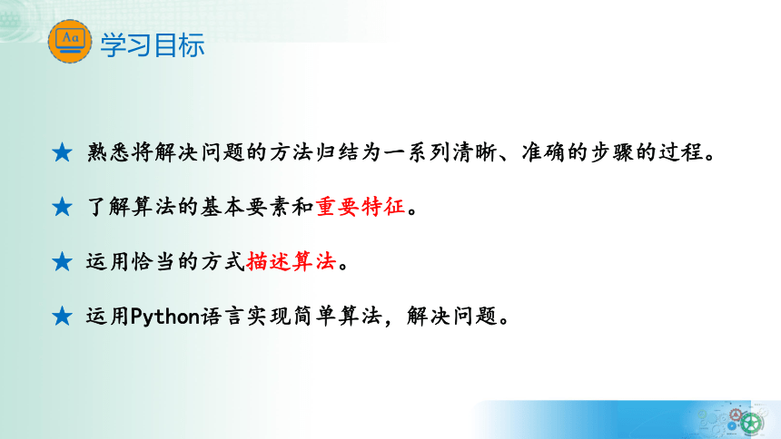 4.1算法及其特征 课件(共19张PPT) 教科版（2019）必修1 数据与计算