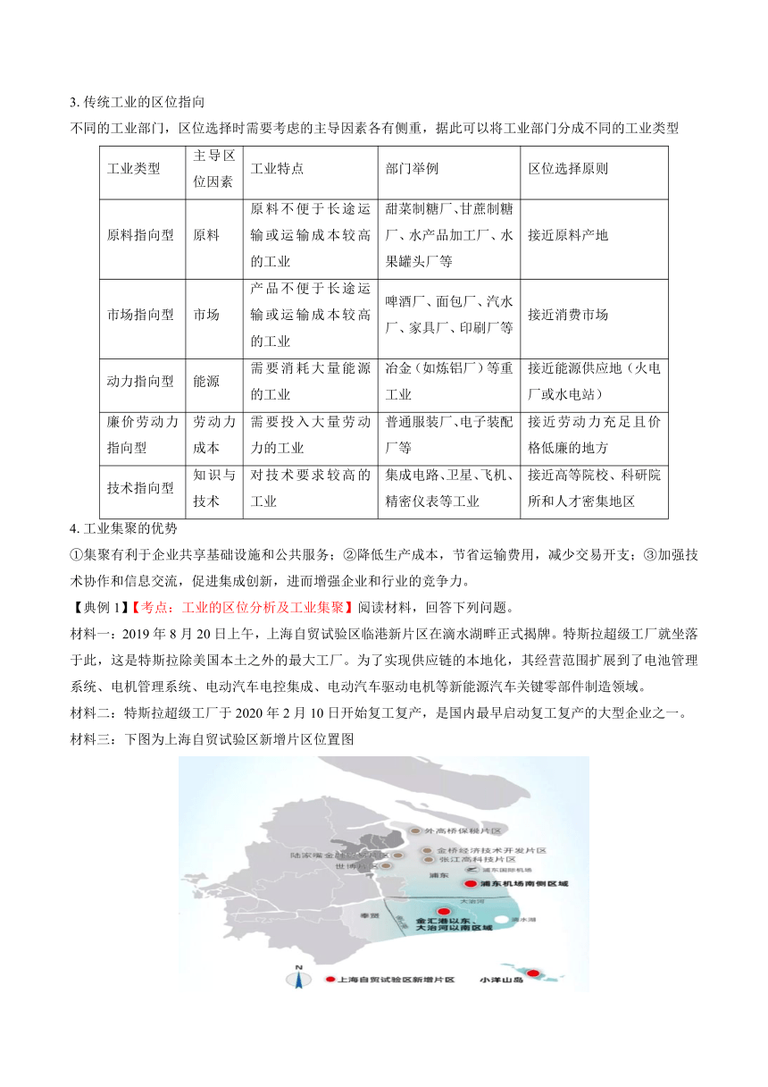 3.2 工业区位因素与工业布局（学案）