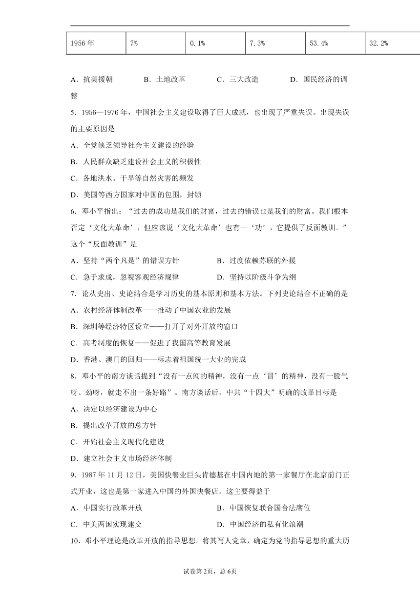 重庆市丰都县2020-2021学年八年级下学期期末历史试题（word版 含答案）