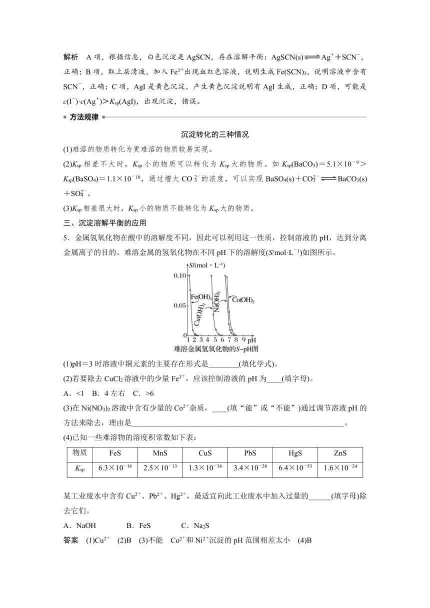 2023年江苏高考 化学大一轮复习 专题8 第四单元 第1讲　难溶电解质的溶解平衡（学案+课时精练 word版含解析）