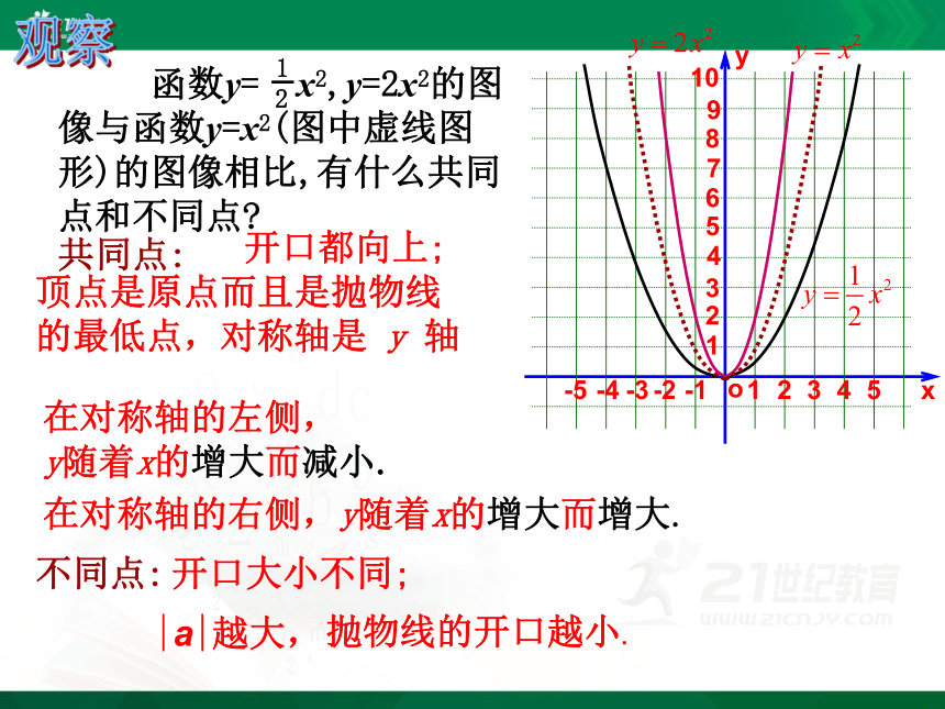 5.2 二次函数的图像和性质（第1课时）课件（共19张PPT）