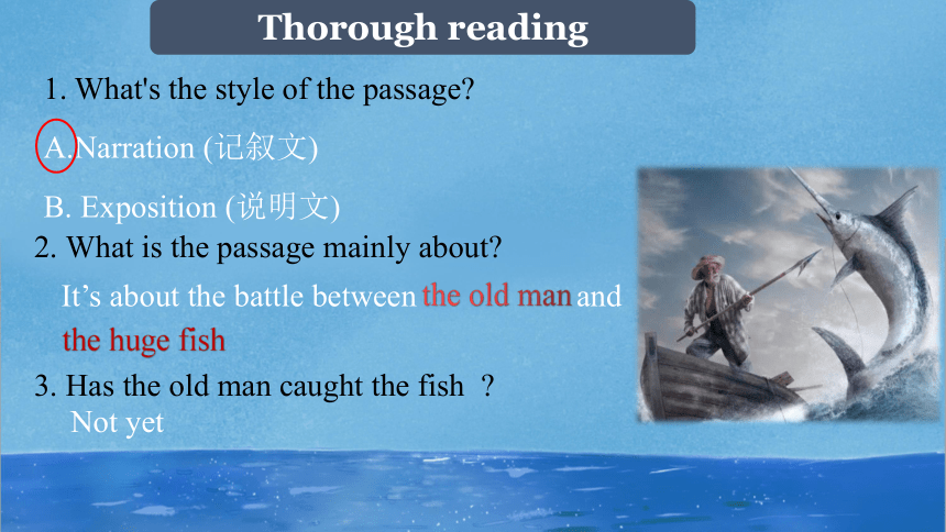 牛津译林版（2019）  必修第二册  Unit 4 Exploring Literature  the old man and the sea(读后续写)课件（22张ppt)
