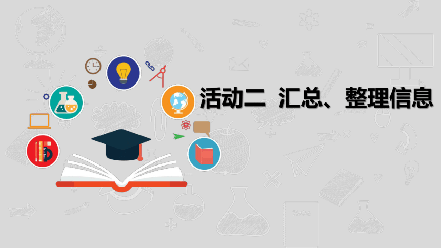 沪科版信息技术五年级下册 第一单元 活动二《汇总、整理信息》课件(共7张PPT)