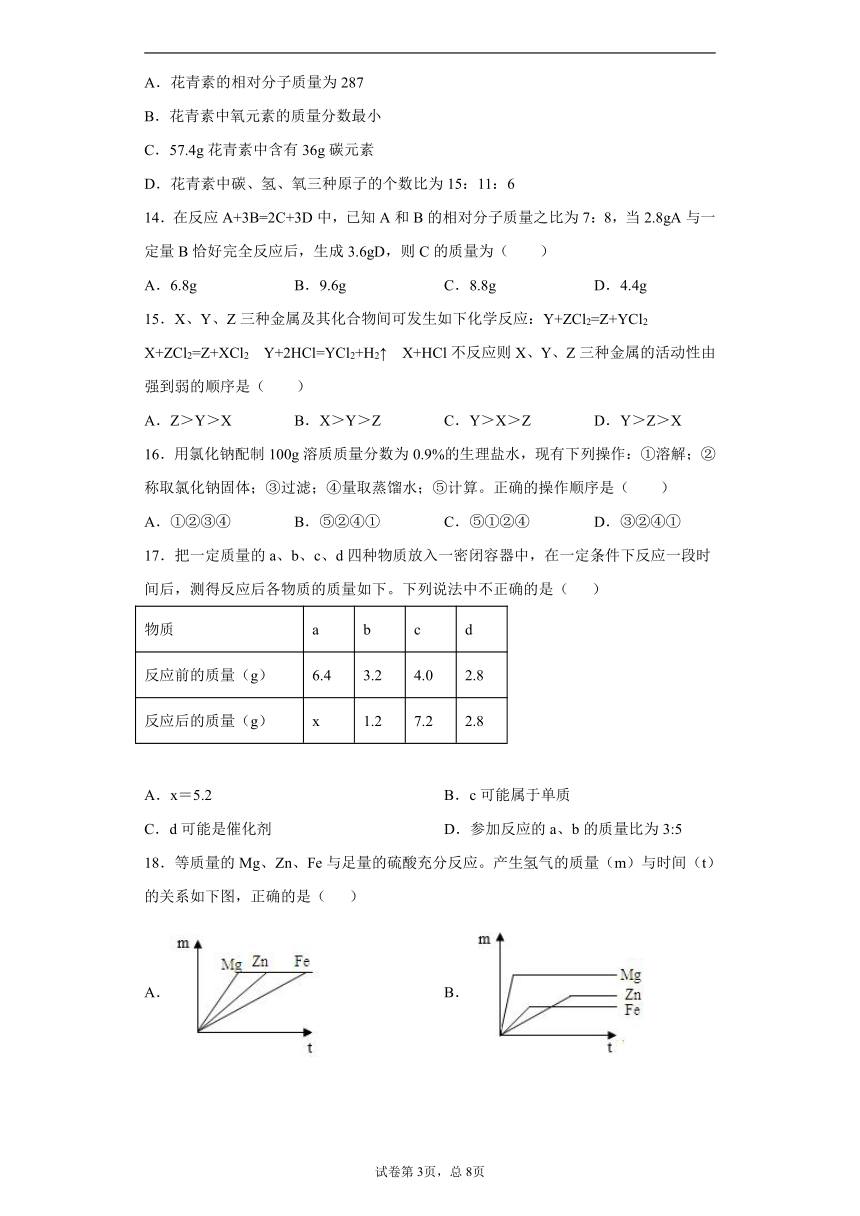 湖南省株洲市茶陵县2020-2021学年九年级上学期期末化学试题（word版 含解析答案）