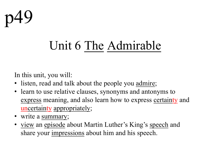 北师大版（2019）必修第二册  Unit 6 The Admirable Topic Talk (1) 课件(共19张PPT)