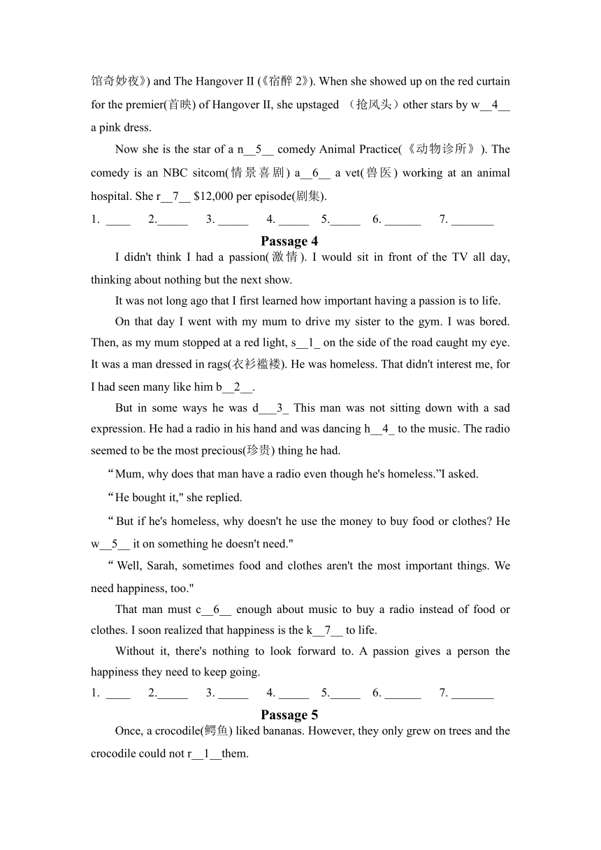 期末专项--阅读练习一2021-2022学年牛津上海版六年级英语下册（word版，含答案）