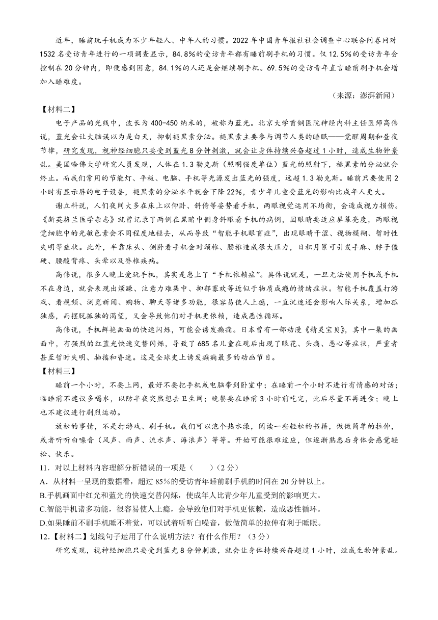 2024年辽宁省葫芦岛市连山区中考一模语文试题（含答案）