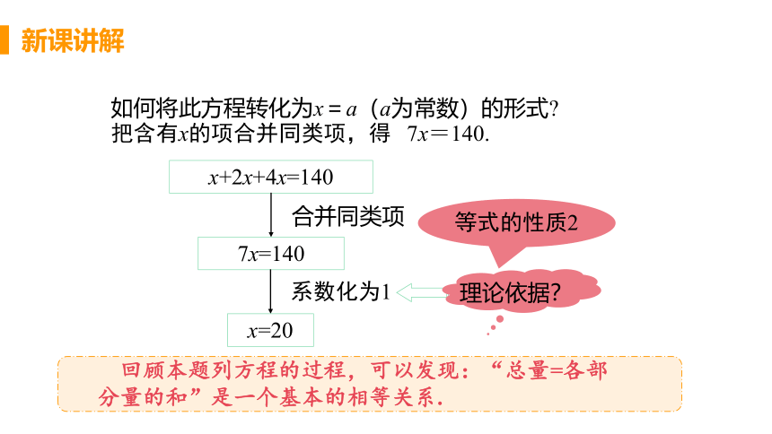 人教版数学七年级上册 3.2 课时1 解一元一次方程—合并同类项 课件（24张ppt）