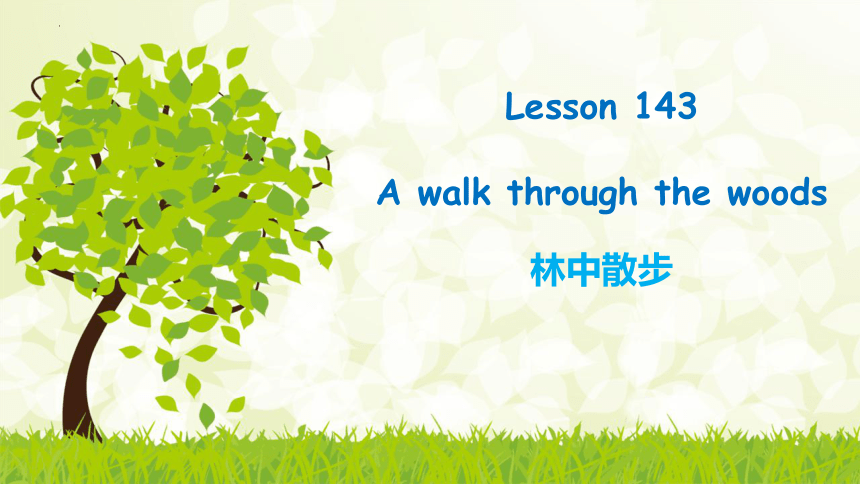 新概念英语第一册Lesson 143 A walk through the woods 课件（65张PPT）
