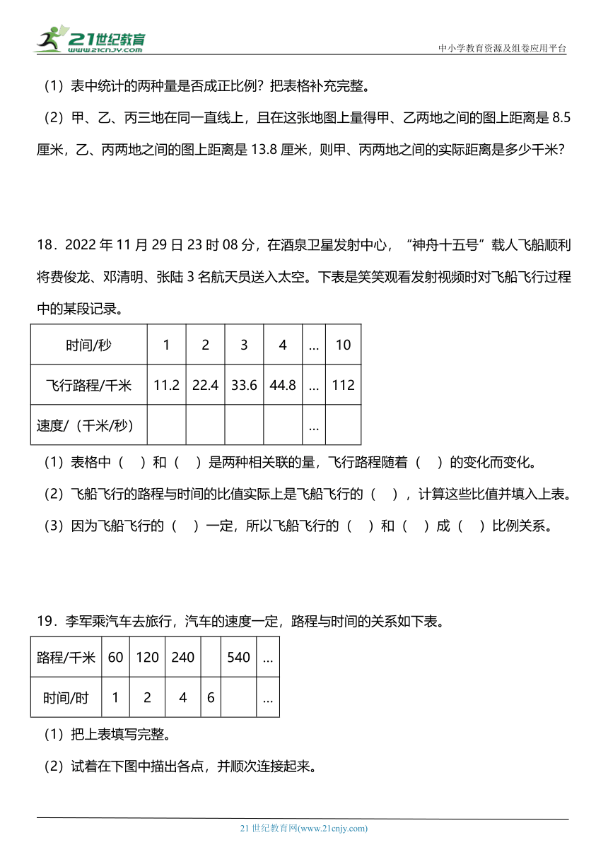 北师大版6下数学4.2《正比例》同步练习（含答案）