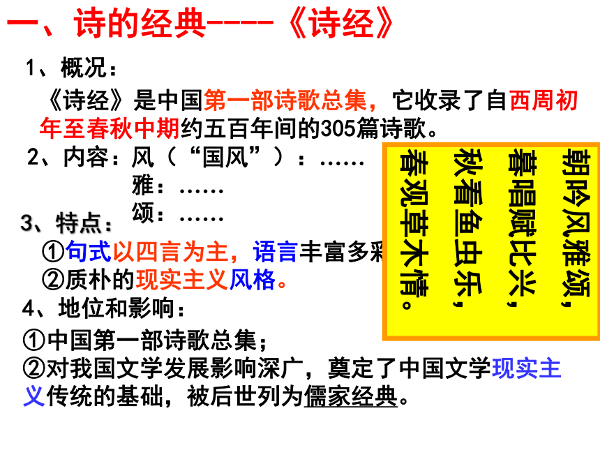 2.3 中国古典文学的时代特色 课件-人民版历史必修3（50张PPT）