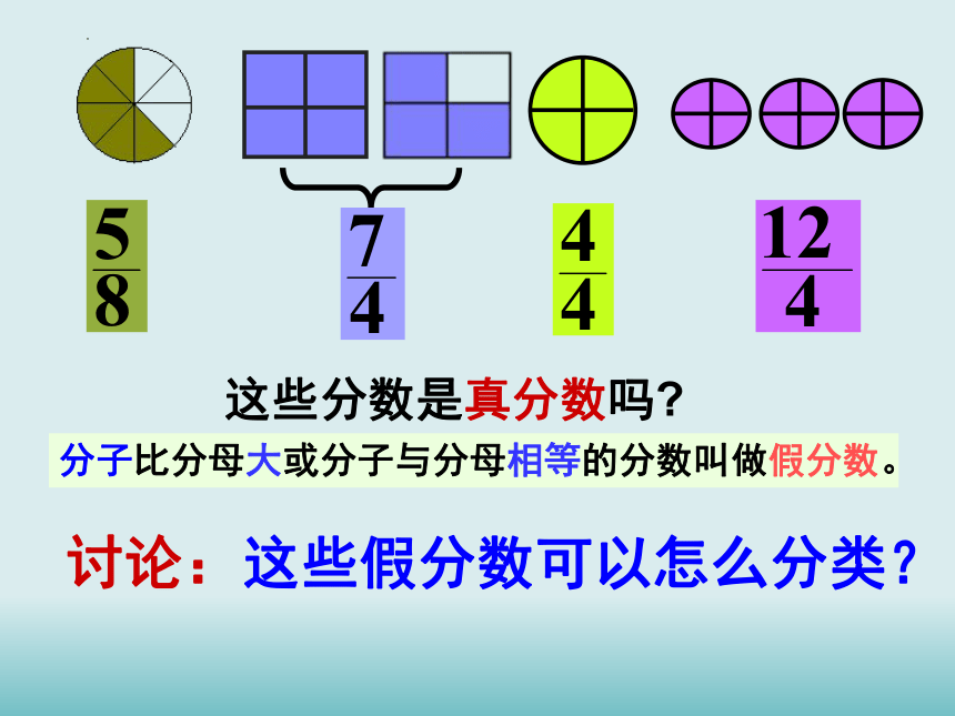 人教版五年级下学期数学假分数与整数课件(共21张PPT)