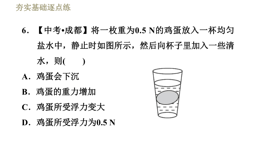 苏科版八年级下册物理习题课件 第10章 10.5物体的浮与沉（38张）