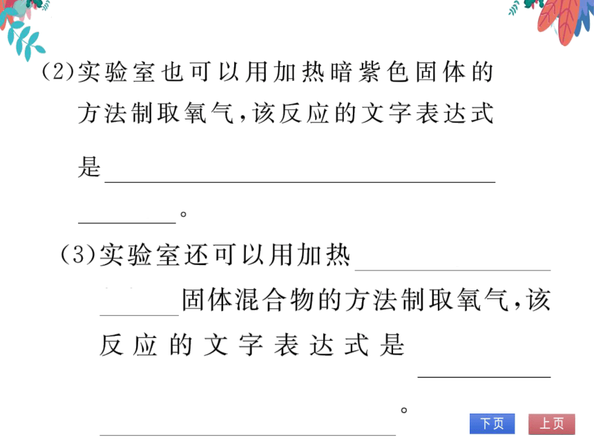 第2单元 我们周围的空气 课题3 制取氧气 习题课件