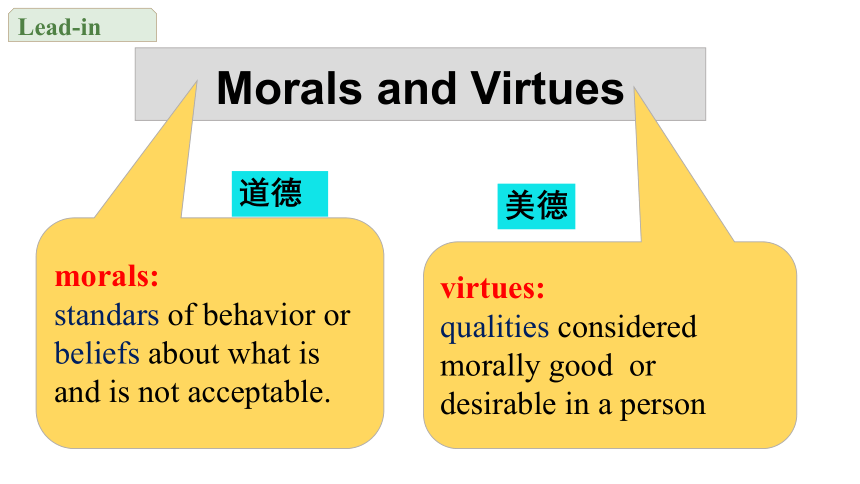 人教版（2019）  必修第三册  Unit 2 Morals and Virtues  Listening and Speaking课件（20张）