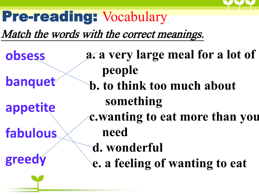 外研 版选 修8Module3 Foreign Food  Reading and Vocabulary(共30张PPT)