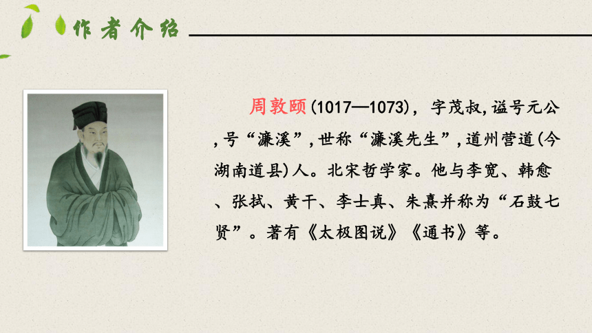 17短文两篇爱莲说 课件