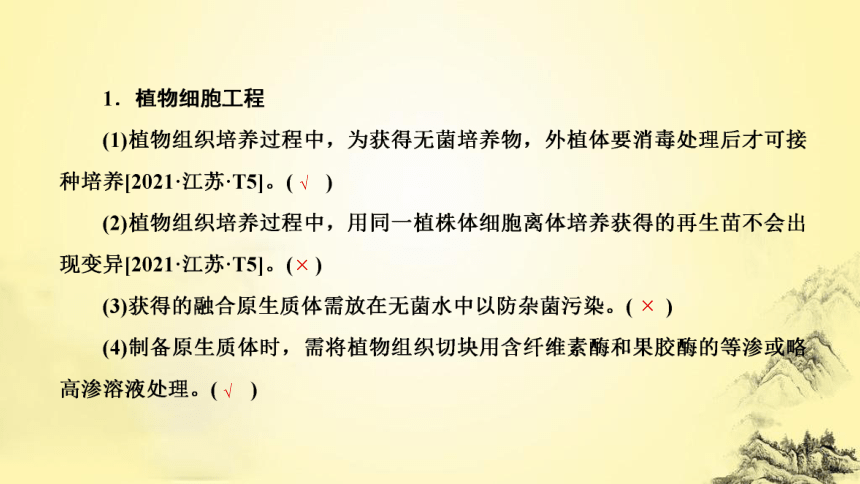 新人教生物二轮复习课件15 细胞工程(课件共62张PPT)