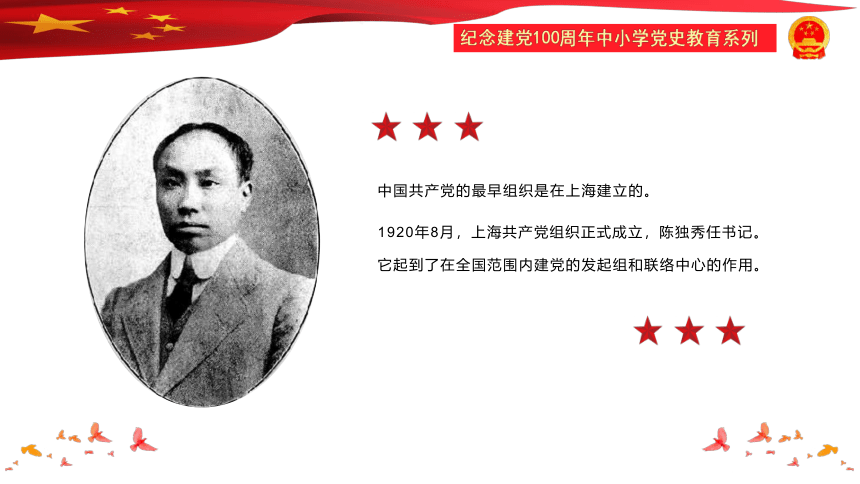 建党一百周年中小学党史学习教育系列之《中国共产党的建立》课件（22张PPT）