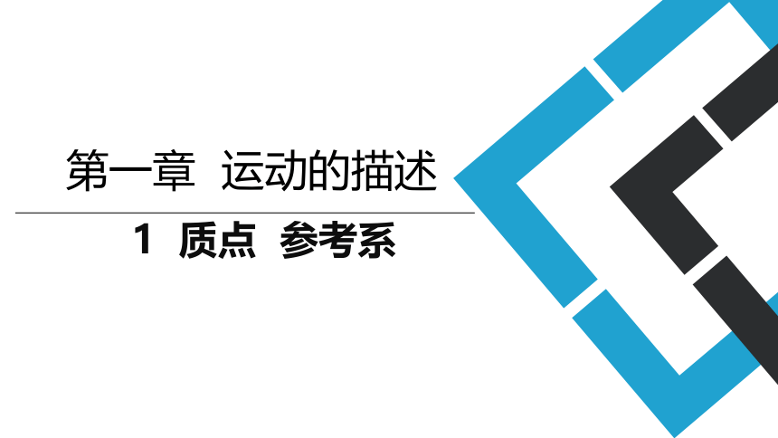 2019人教版 物理必修一 第1章 第1节质点 参考系——课件(共18张PPT)