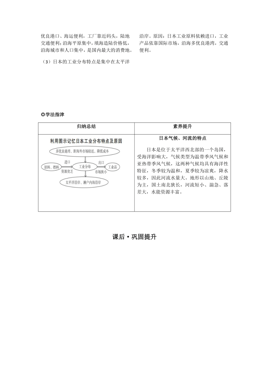 2020-2021学年人教版初中地理七年级下册 第七章第一节 日本 教案