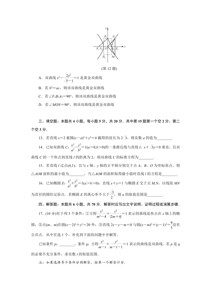 苏教版高中数学选择性必修第一册平面解析几何(第1～3章)阶段测试（Word含解析）