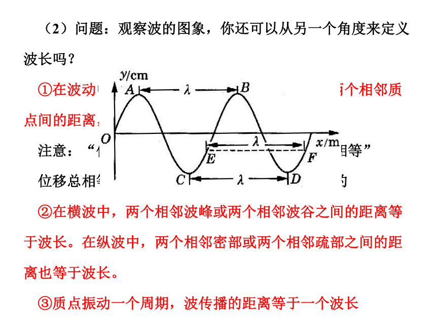 人教版（2019）选择性必修第一册 3.2 波的描述 课件（共20张PPT）