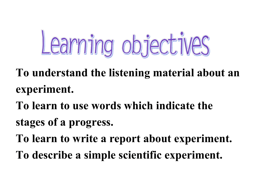 外研版英语必修一 Module 5 A Lesson in a Lab Listening and writing课件（共38张PPT)