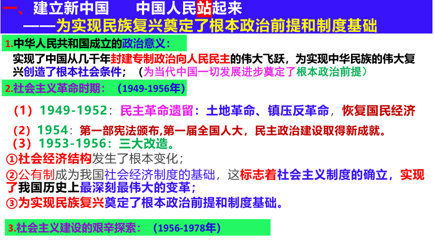 1.2 中国共产党领导人民站起来、富起来、强起来 课件（16张PPT）