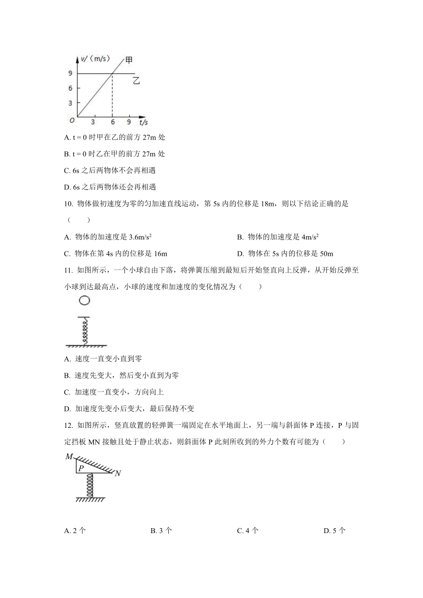 吉林省辽源市友好学校2021-2022学年高一上学期期末联考物理试题（Word版含答案）