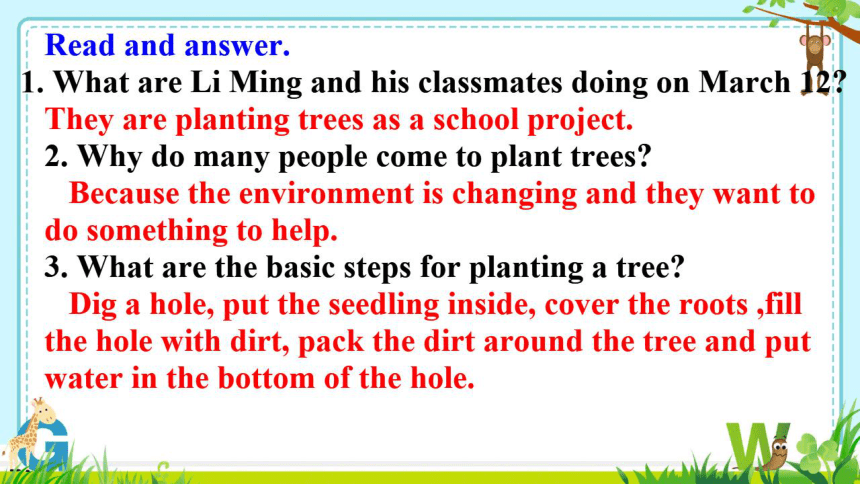 Unit 2 Lesson 7 Planting Trees希沃版+PPT图片版（共18张PPT）