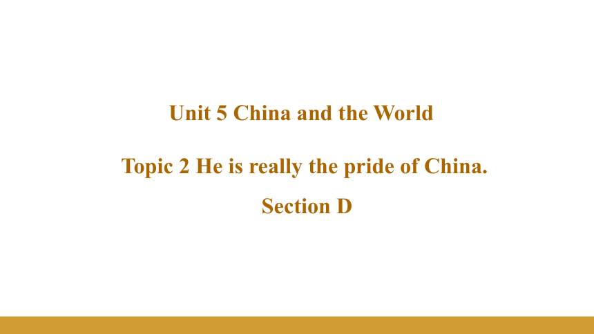 Unit 5 Topic 2 Section D课件+内嵌音频（仁爱科普版九年级下册）