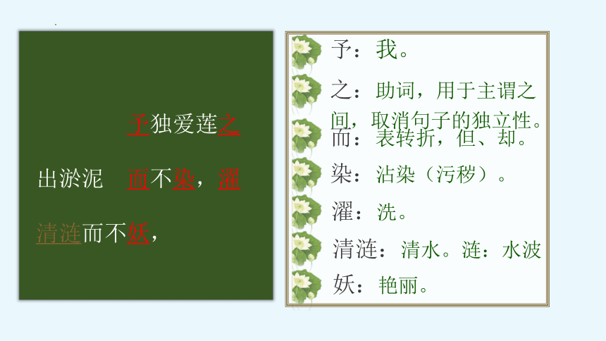 17短文两篇 爱莲说 课件(共25张PPT)