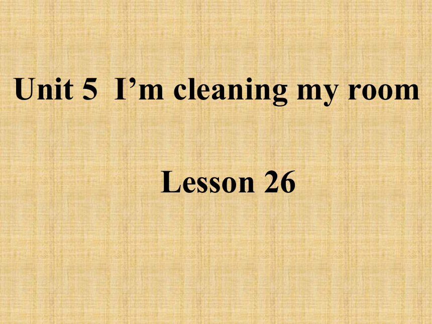 Unit 5  I’m cleaning my room Lesson 26 课件(共24张PPT)