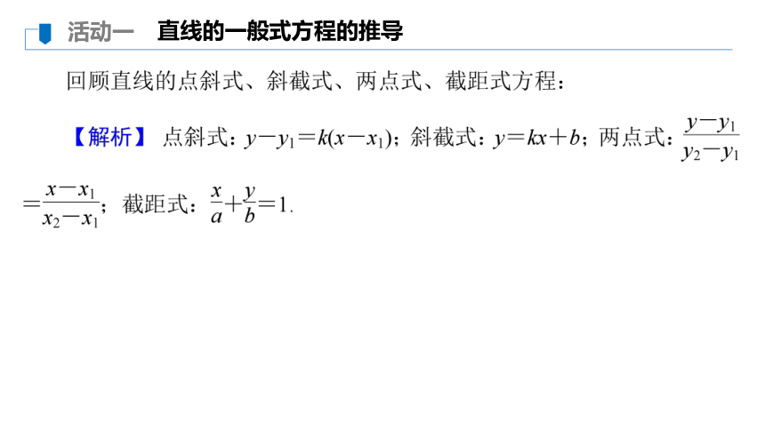 苏教版高中数学选择性必修第一册第1章直线与方程1.2.3 直线的一般式方程 课件（26张PPT）