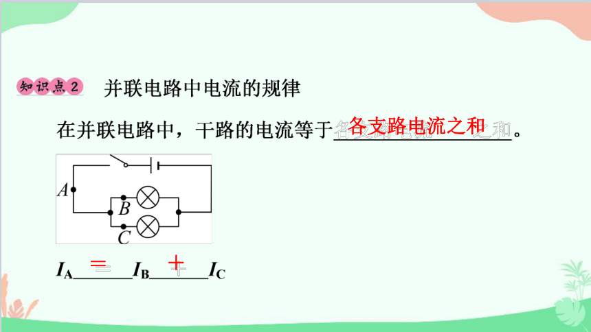 沪粤版物理九年级 13.4 探究串、并联电路中的电流课件(共25张PPT)
