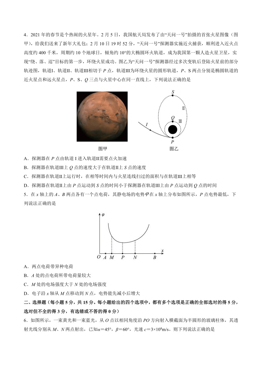 天津市2021届高考模拟预测物理试题（七）（word含答案）