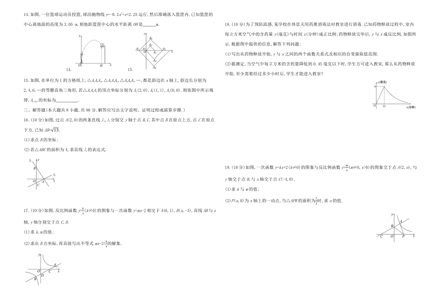2023年山东省济南市数学中考阶段综合检测(三)(函数)（含答案）