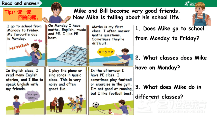 小学英语人教版（PEP）六年级下册 Recycle Mike's happy days Day 5-7 课件(共18张PPT)