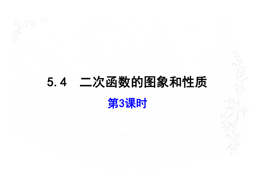 青岛版九年级数学下册 5.4二次函数的图象和性质（第3课时）课件 (共19张PPT)