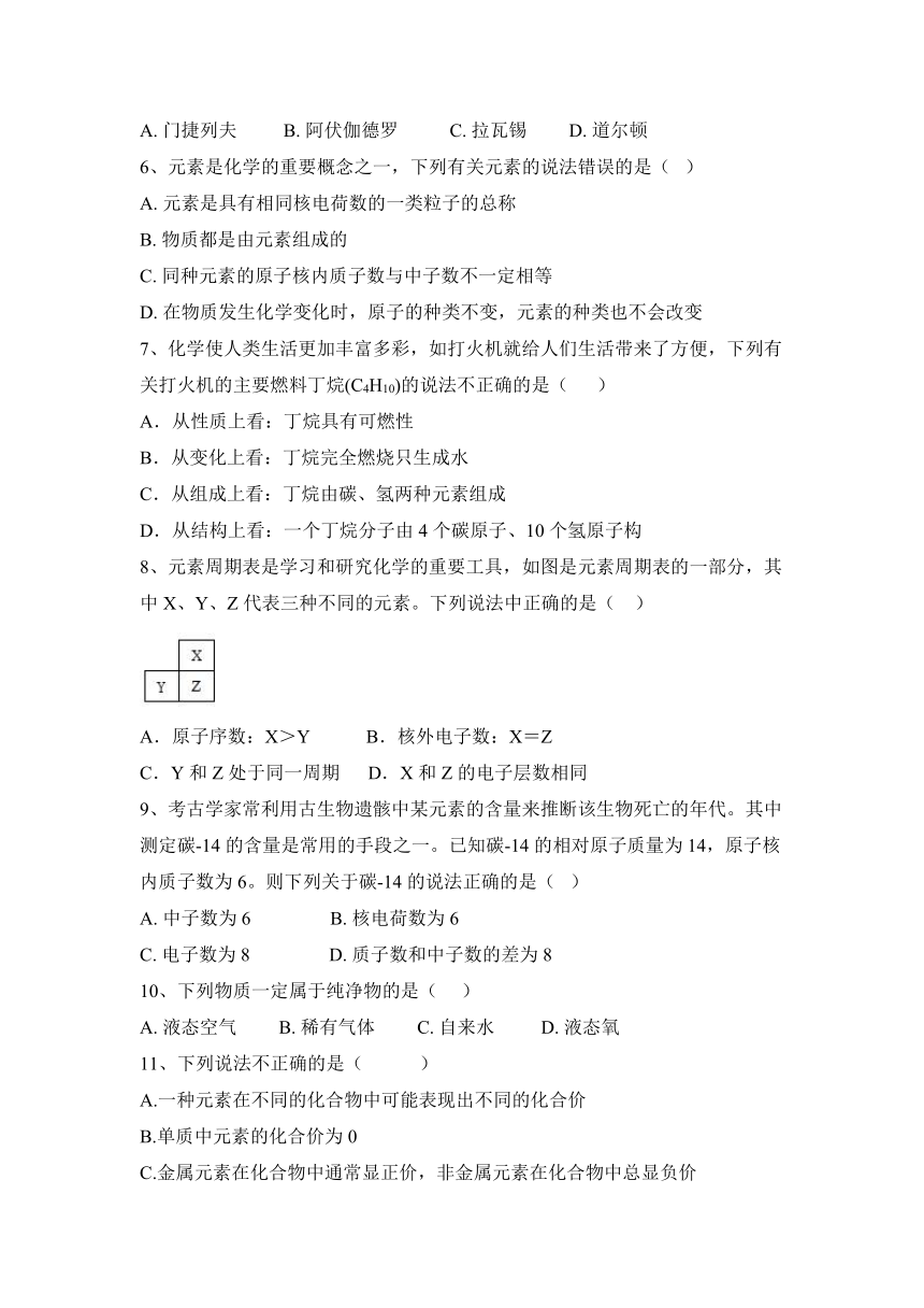 2022秋沪教版（全国）九年级上册第3章：物质构成的奥秘习题选（word版有答案）