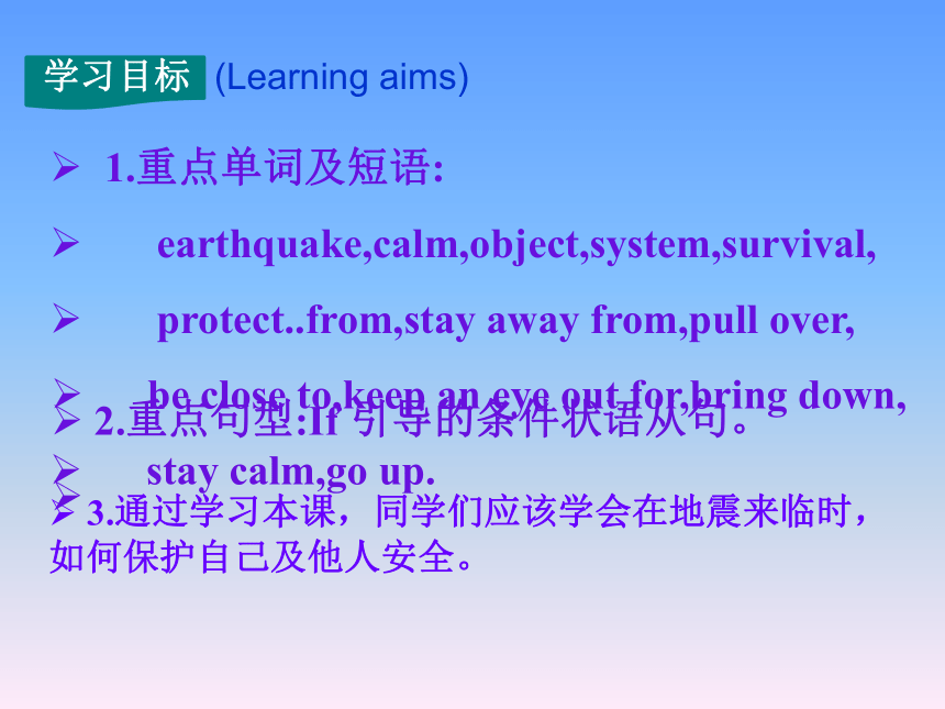 Unit 3 Safety Lesson 17 Staying Safe in an Earthquake课件(共18张PPT)