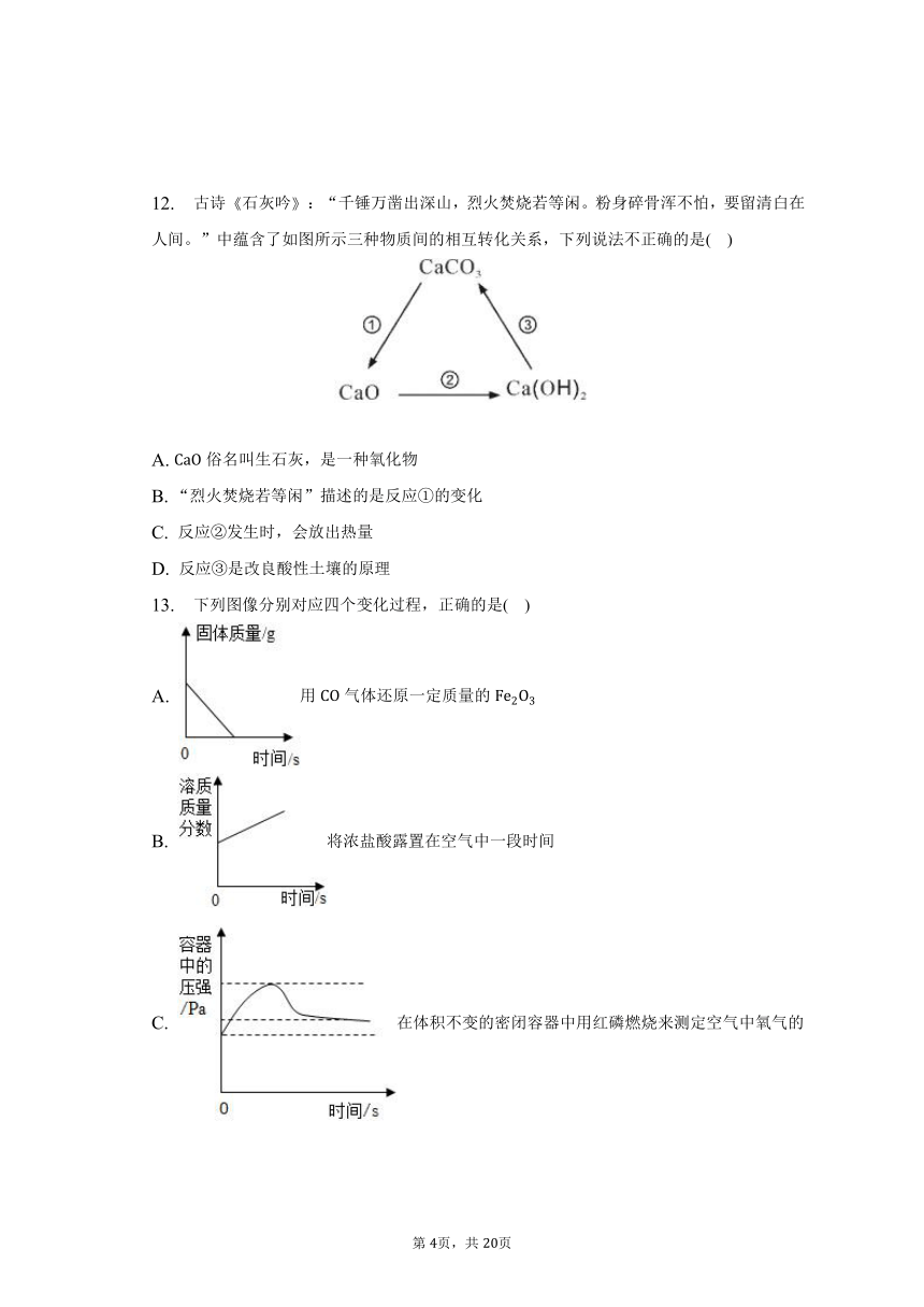 2023年广东省广州市白云实验学校中考化学一模试卷(含解析)