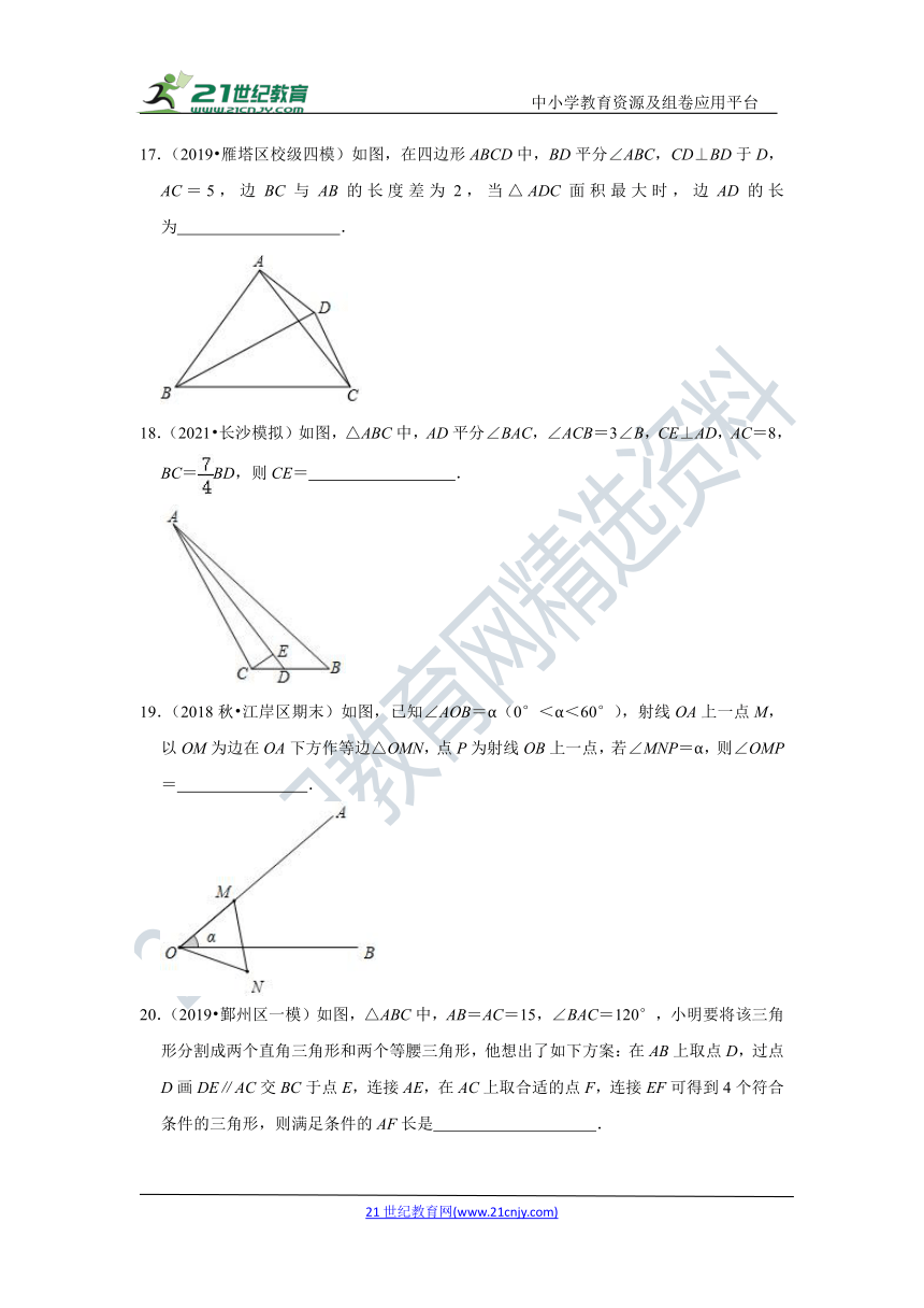 第一章 三角形的证明 专题复习（含解析）