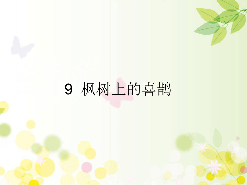 9 枫树上的喜鹊   课件（30张ppt）