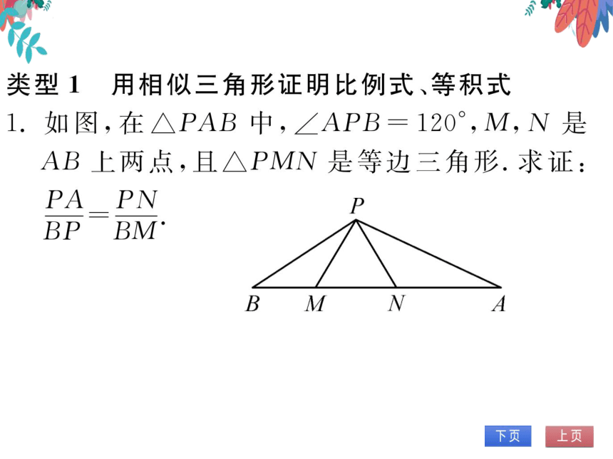 【沪科版】数学九年级上册 第22章 专题四 相似三角形的综合运用 习题课件