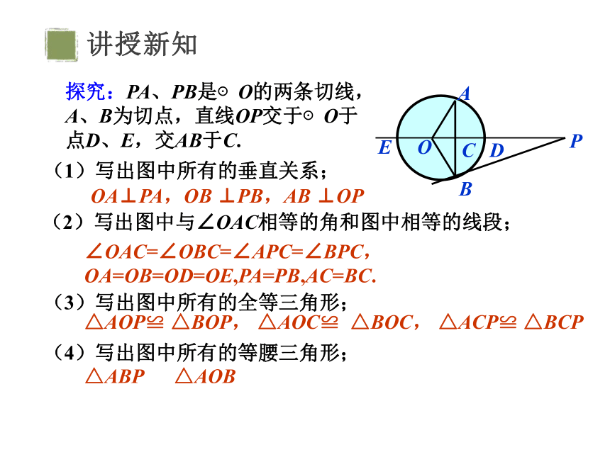 24.2.2 直线和圆的位置关系 第3课时切线长定理和三角形的内切圆 课件（共24张PPT）