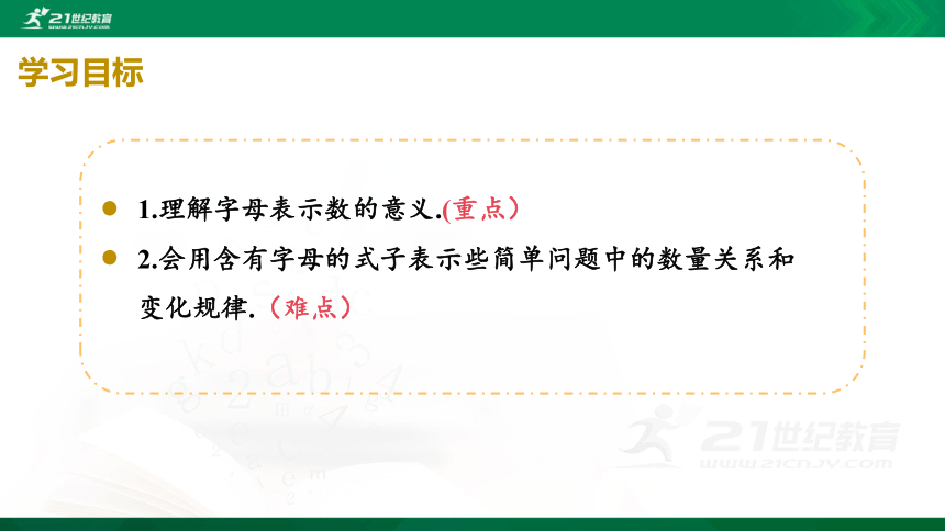 2.1.1 用含字母的式子表示数或数量课件（25张PPT）